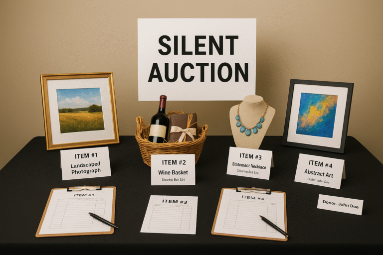 How to Set Up a Silent Auction Table: The 2025 Guide to Captivating Donors and Maximizing Bids silent auction table