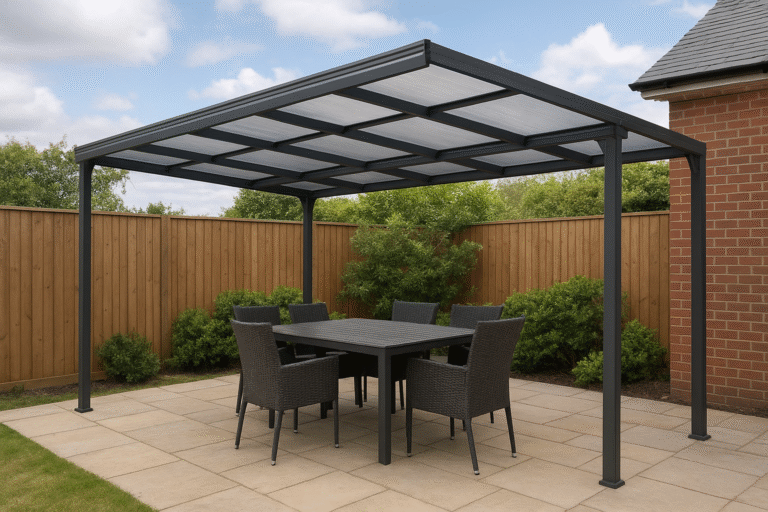 pergola with polycarbonate roof uk