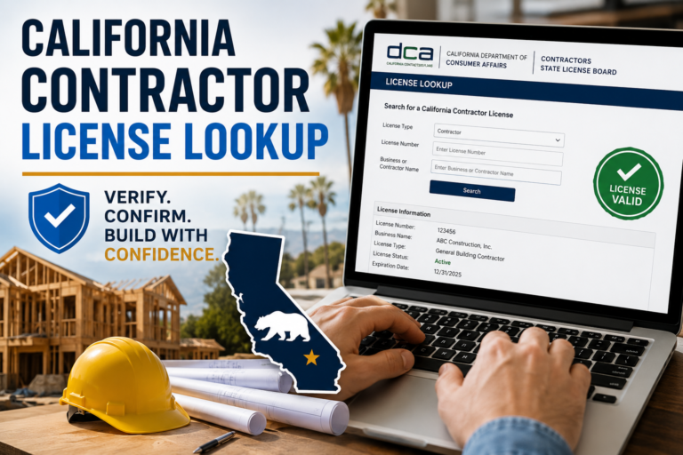california contractor license lookup